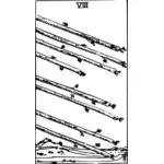 Tarot sekiz in yineleyicideki piksel kalemlerinden oluşan