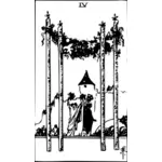 Four of wands tarot card