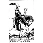 Ritter der Tassen okkulten Karte