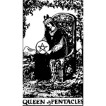 Ratu pentacles kartu
