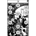 Sepuluh pentacles kartu tarot