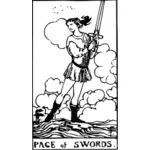 Seite der Schwerter im Tarot-Karte