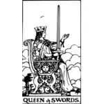 Królowa mieczy kart tarota