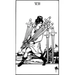 Seven of swords magic card
