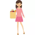 食料品ショッピング女性