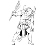 Minotaur in armor