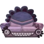 Purple love seat