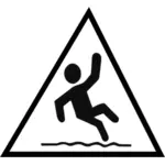 Våt gulv forsiktig symbol