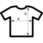 टी शर्ट आकार माप