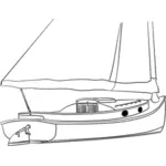 Catboat vektorové kreslení
