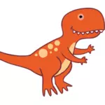 Dinozaur w kolorze pomarańczowym
