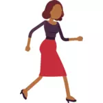 Chodící žena ilustrace