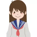 Puhuva koulutyttö animaatio