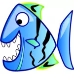 Piranha em estilo cartoon