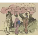 中国女孩与樱桃