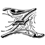 Z decorative letter