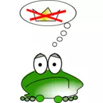 Green frog thinking