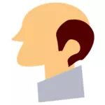 Image de profil chauve d’homme