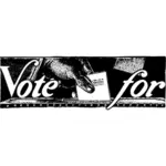 Vote for someone vector sign