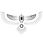 Symbole de silhouette de totem d’aigle