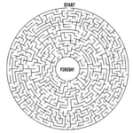 Art circulaire de clip de labyrinthe
