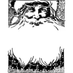 Père Noël avec la grande barbe