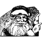 Potret Monokrom Santa Claus