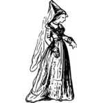 Franse middeleeuwse dame