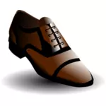 Vektör görüntü siyah ve kahverengi Erkek Ayakkabı