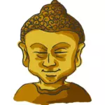 Kresba hlavy zlatý Buddha