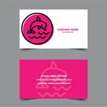 Business card template aquarium theme