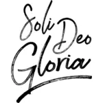 '' Soli Deo Gloria'' belettering