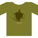 ' न्याय ' लेबल के साथ शर्ट के वेक्टर छवि