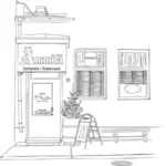 Klein restaurant vector afbeelding