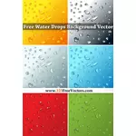 Water drops on colorful backgrounds