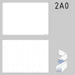 2A0 размера технические чертежи бумаги шаблон векторное изображение