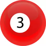 Red snooker ball 3