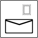 תמונת וקטור של הסמל חותמת של המעטפה wirh