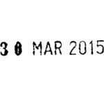 30 maart 2015 banner vectorillustratie