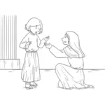Catholic story drawing