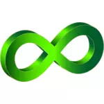 Символ бесконечности зеленый