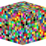 مكعب متعدد الألوان ثلاثي الأبعاد