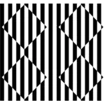 Ilusi optik 3D dengan garis-garis hitam dan putih vektor ilustrasi