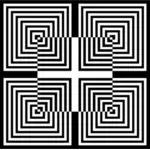 Dessin vectoriel de hypnotique illusion d'optique