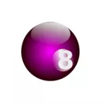 Purple snooker ball
