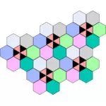 Clip art of connected hexagon cells