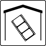 Hotel has Movies In Room icon vector image