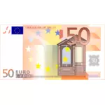 صورة متجهة من 50 يورو ورقة نقدية