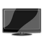 Flat TV vektor gambar