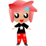 Anime kid with red hair